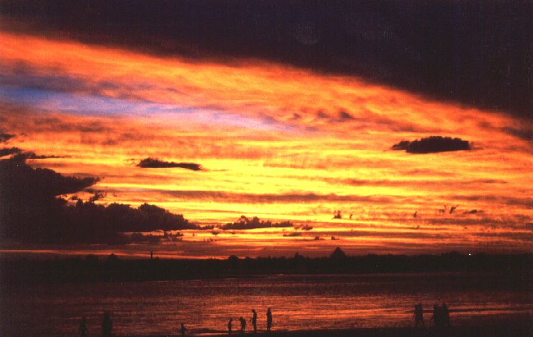 Click to enlarge. Spectacular sunset after a storm at Caloundra.